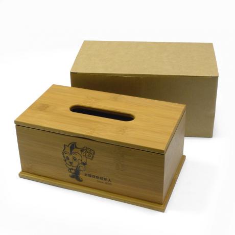 銅版烙印-竹面紙盒